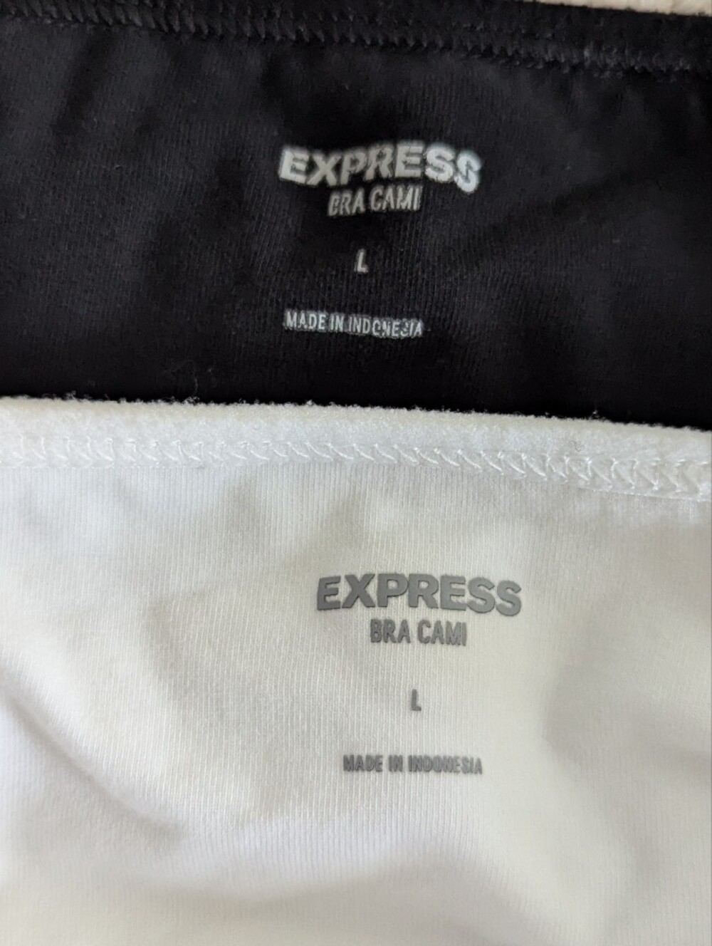 LOT OF 2! ~EXPRESS~ BRA SHELF STRETCHY CAMI TANK TOPS - Picture 2 of 3